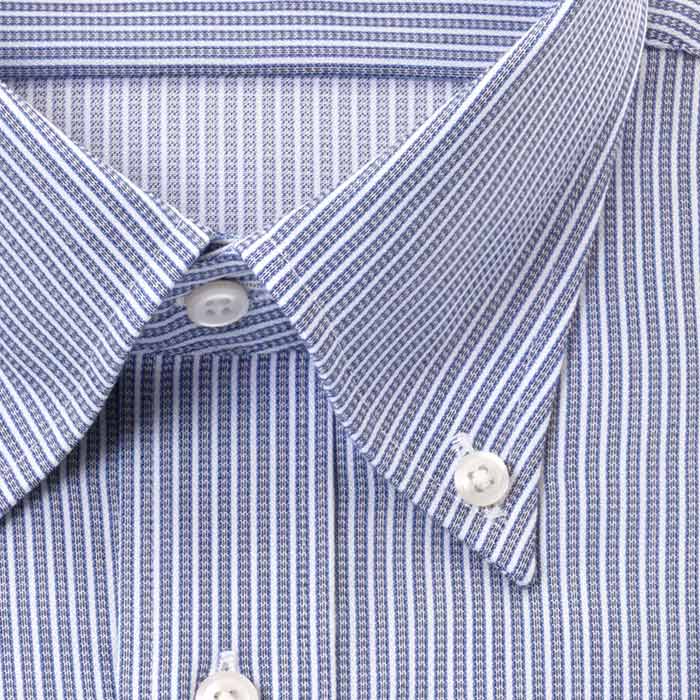 CHOYA SHIRT FACTORY 長袖ボタンダウン ブルー ワイシャツ
