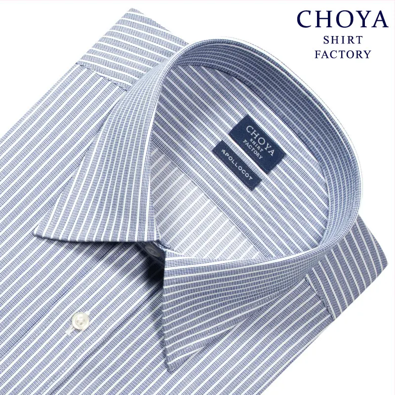 ワイシャツ ストライプ ネイビー CHOYA SHIRT FACTORY｜CHOYA SHIRT