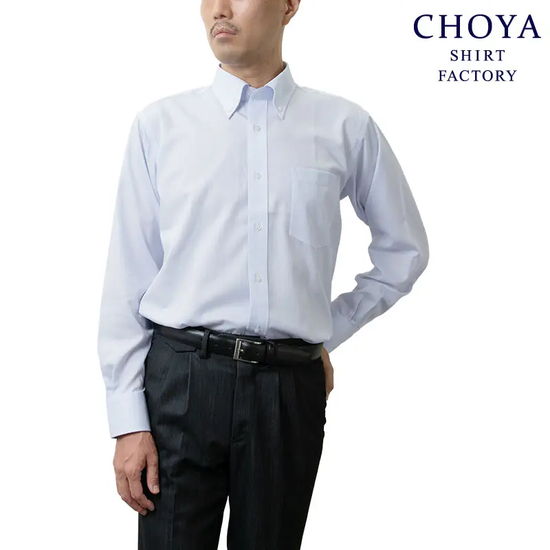ワイシャツ ストライプ ブルー ドビー CHOYA SHIRT FACTORY｜CHOYA