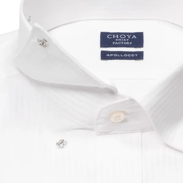 ワイシャツ ストライプ ホワイト ドビー CHOYA SHIRT FACTORY｜CHOYA