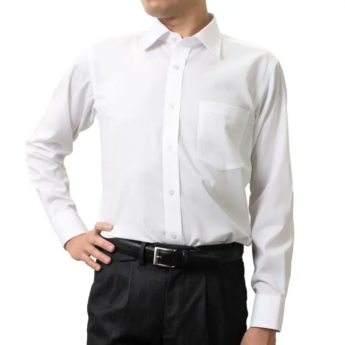 ワイシャツ スリムフィット ストライプ ホワイト ドビー CHOYA SHIRT