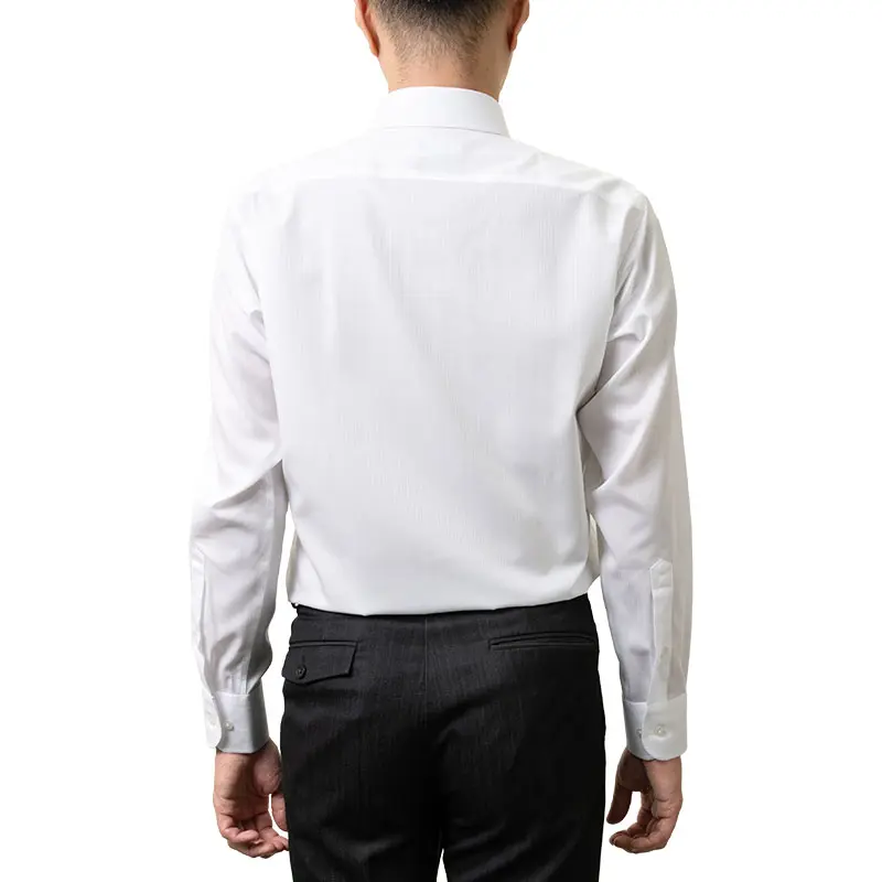 ワイシャツ スリムフィット ストライプ ホワイト ドビー CHOYA SHIRT