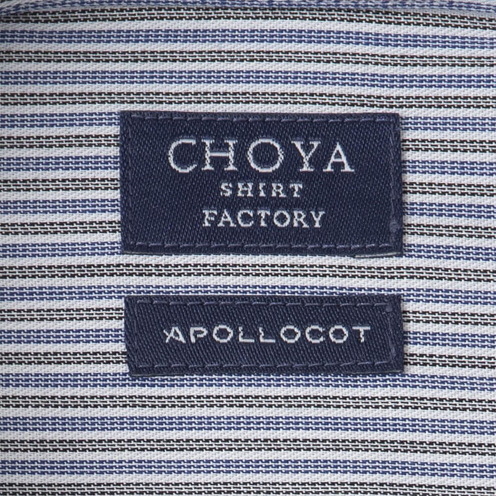 ワイシャツ ストライプ ネイビー CHOYA SHIRT FACTORY