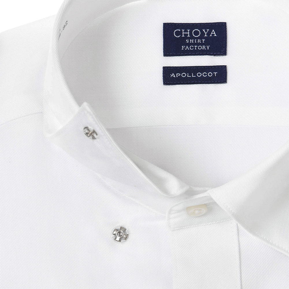 ワイシャツ 無地 ホワイト ツイル CHOYA SHIRT FACTORY