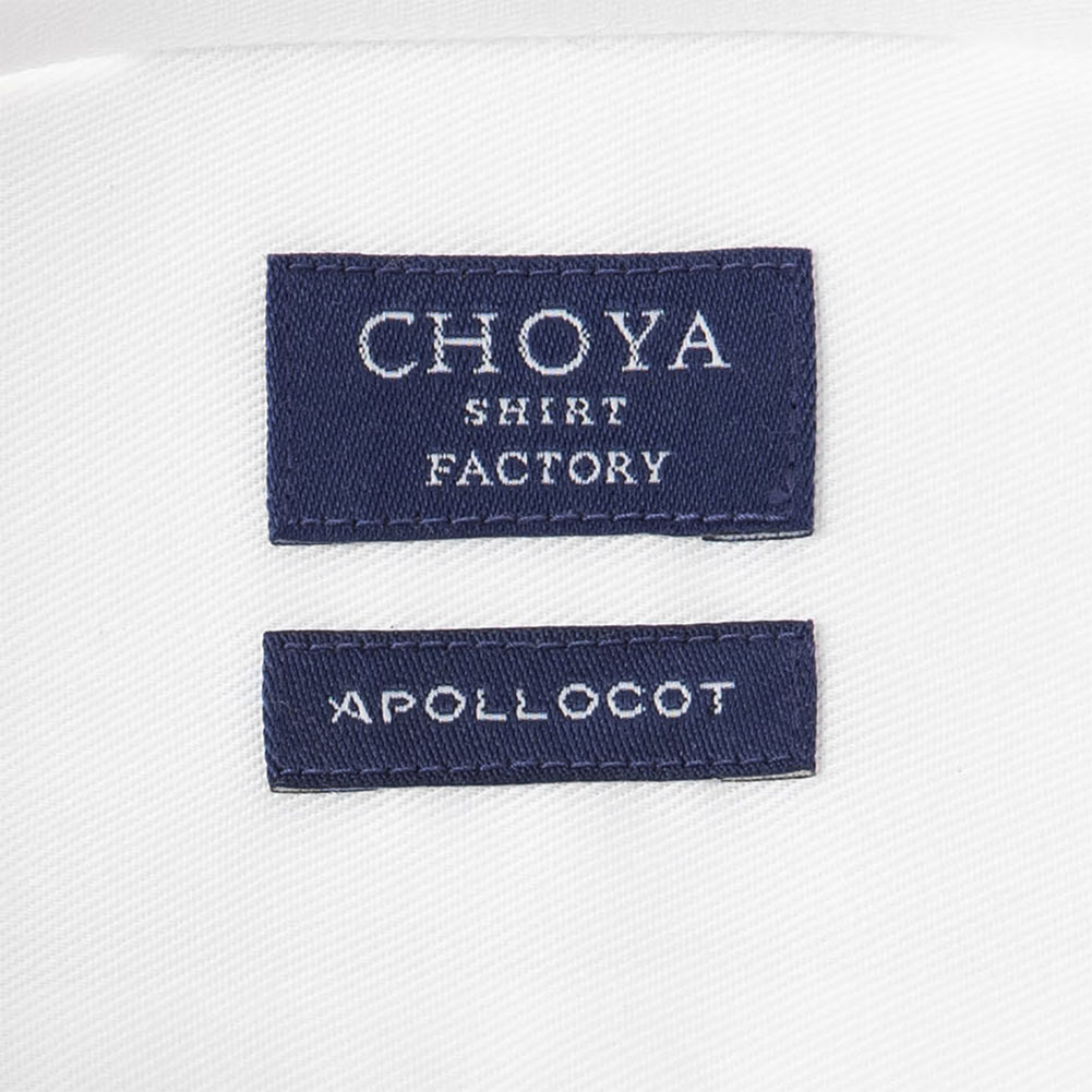 ワイシャツ 無地 ホワイト ツイル CHOYA SHIRT FACTORY