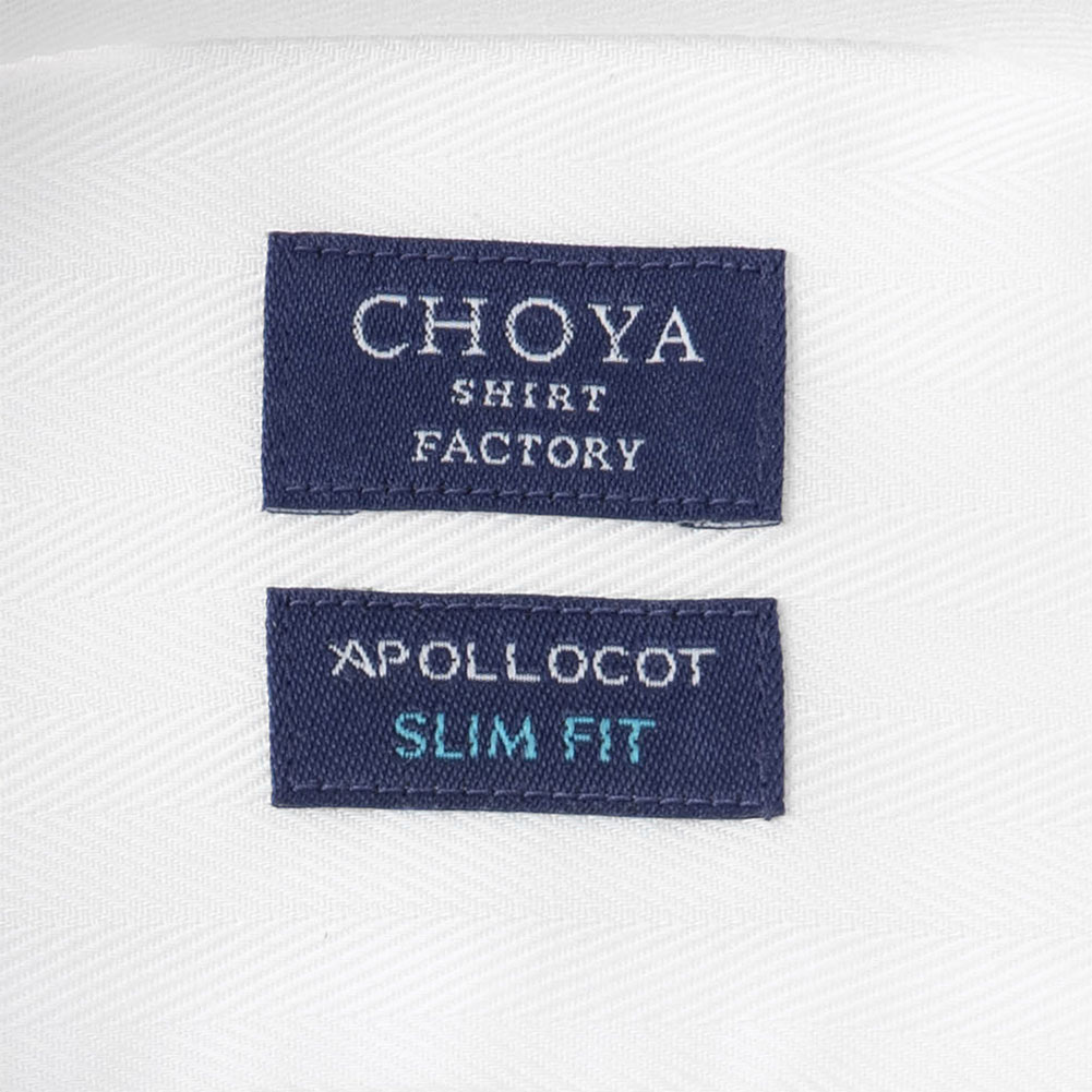 ワイシャツ スリムフィット ホワイト ドビー CHOYA SHIRT FACTORY