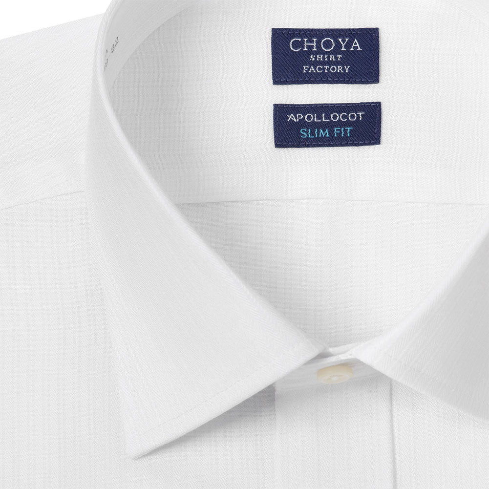 ワイシャツ スリムフィット ホワイト ドビー CHOYA SHIRT FACTORY