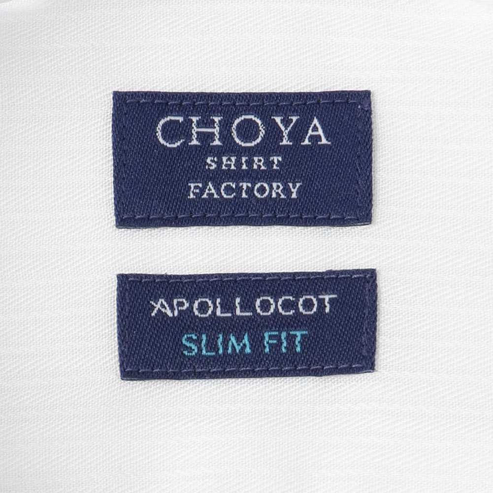 ワイシャツ スリムフィット ホワイト ドビー CHOYA SHIRT FACTORY