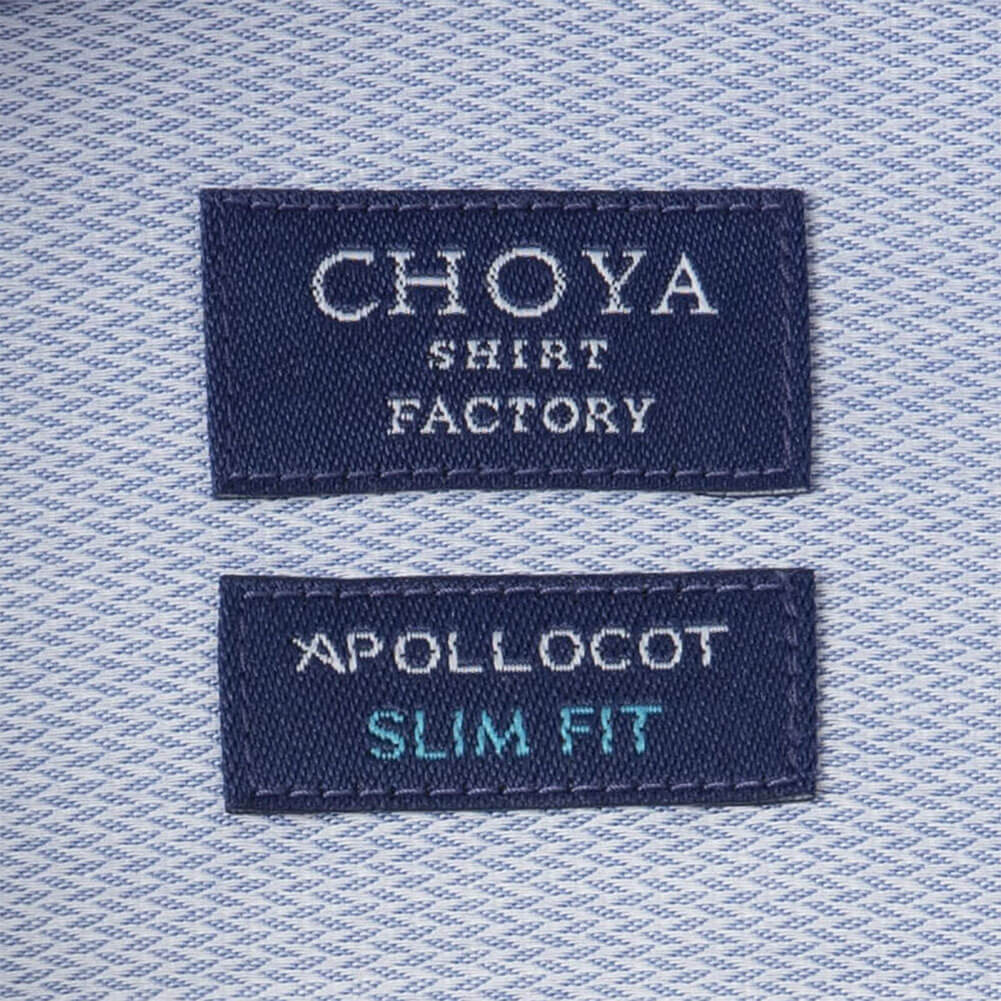 ワイシャツ スリムフィット ブルー ドビー CHOYA SHIRT FACTORY