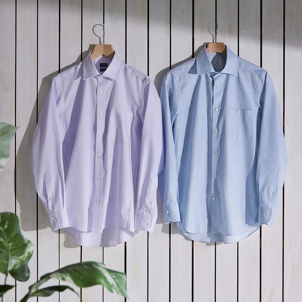 ワイシャツ スリムフィット パープル ドビー CHOYA SHIRT FACTORY