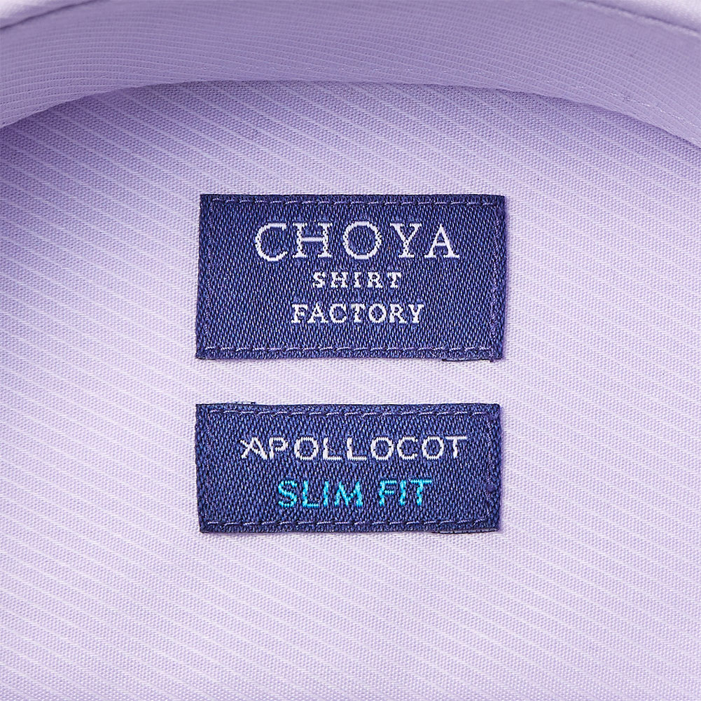 ワイシャツ スリムフィット パープル ドビー CHOYA SHIRT FACTORY