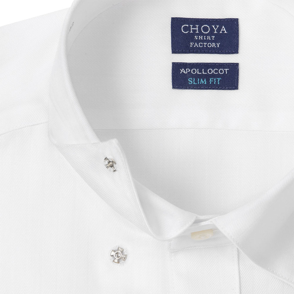 ワイシャツ スリムフィット ホワイト ドビー CHOYA SHIRT FACTORY