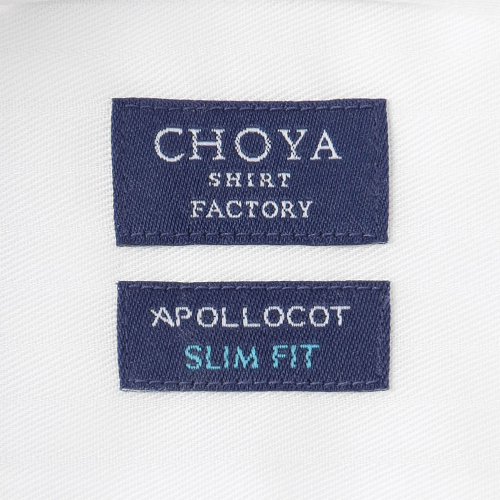 ワイシャツ スリムフィット ホワイト ドビー CHOYA SHIRT FACTORY