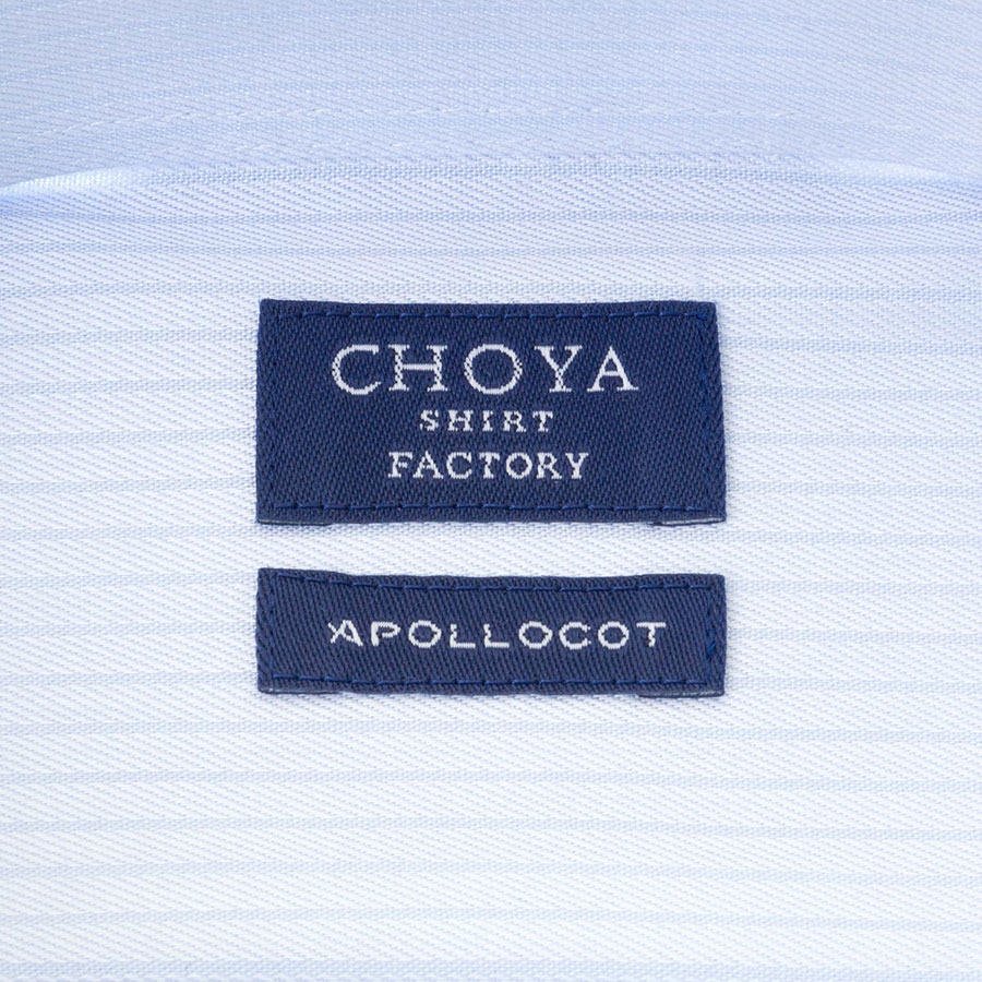 ワイシャツ ストライプ ブルー ドビー CHOYA SHIRT FACTORY