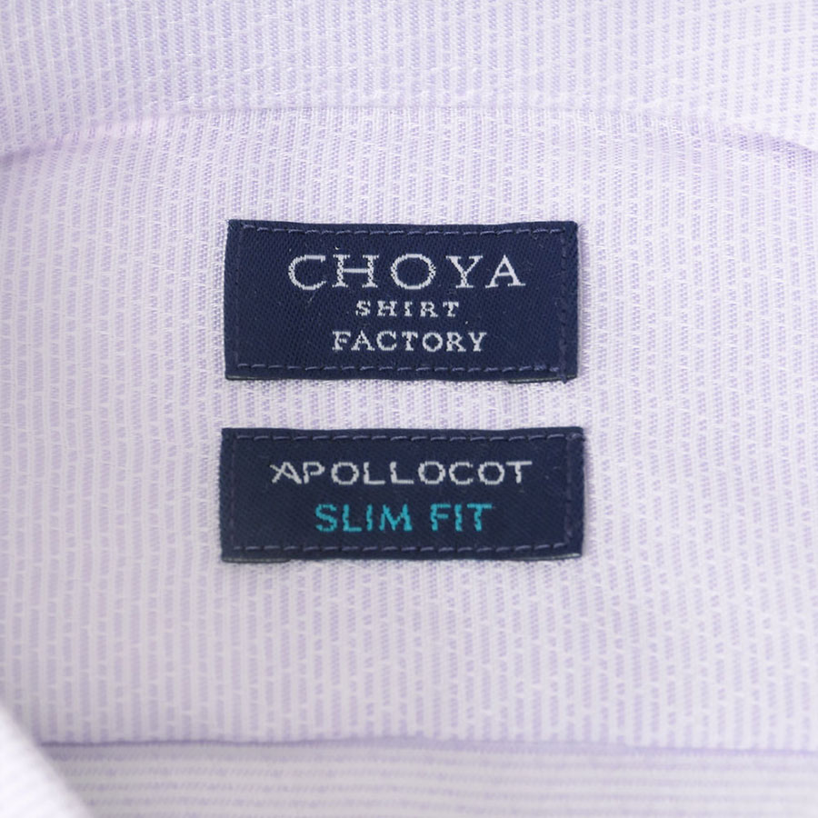 ワイシャツ スリムフィット パープル ドビー CHOYA SHIRT FACTORY