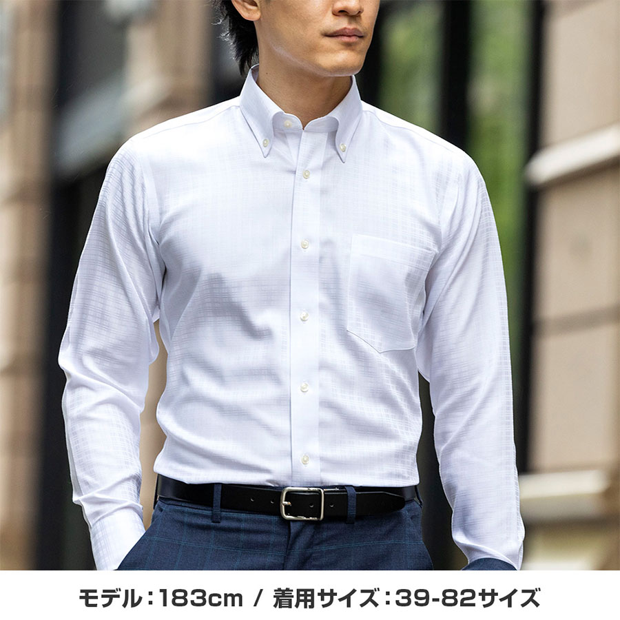 ワイシャツ スリムフィット ホワイト ドビー CHOYA SHIRT FACTORY