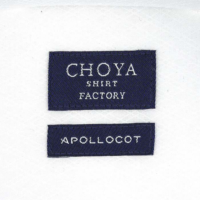 CHOYA SHIRT FACTORY 長袖スナップダウン ホワイト ワイシャツ