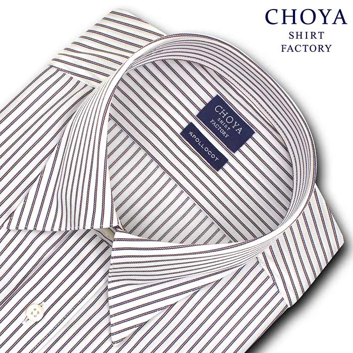 CHOYA SHIRT FACTORY 長袖スナップダウン ブラウン ワイシャツ