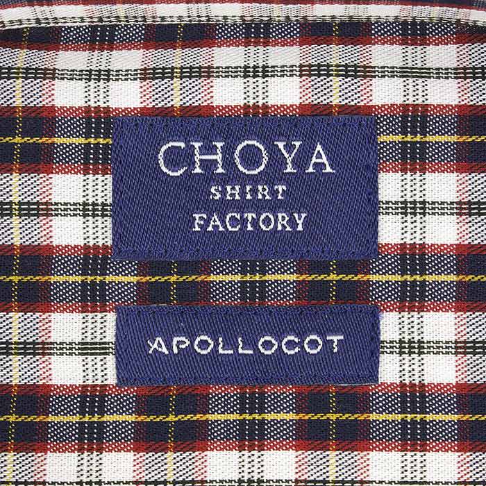 CHOYA SHIRT FACTORY 長袖ボタンダウン レッド ワイシャツ