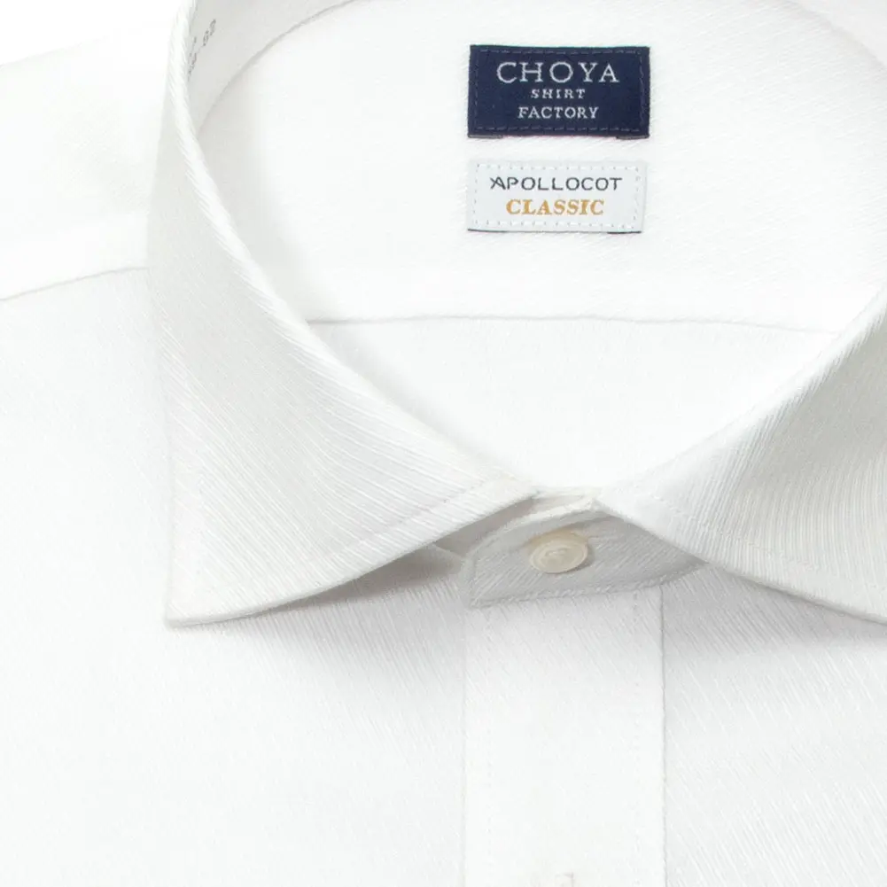 ワイシャツ ストライプ ホワイト ドビー CHOYA SHIRT FACTORY
