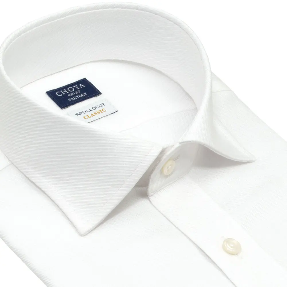 ワイシャツ ストライプ ホワイト ドビー CHOYA SHIRT FACTORY classic