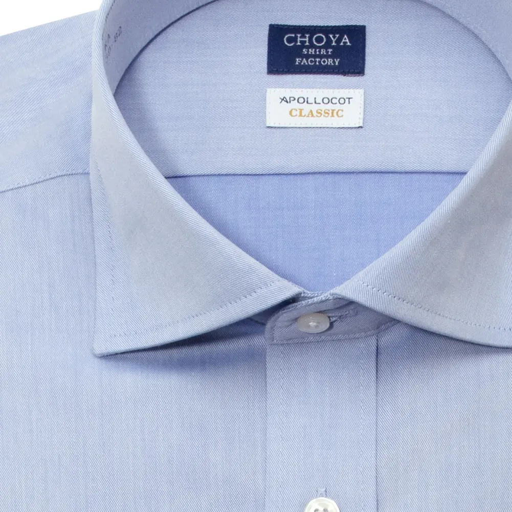 ワイシャツ 無地 ブルー ドビー CHOYA SHIRT FACTORY classic