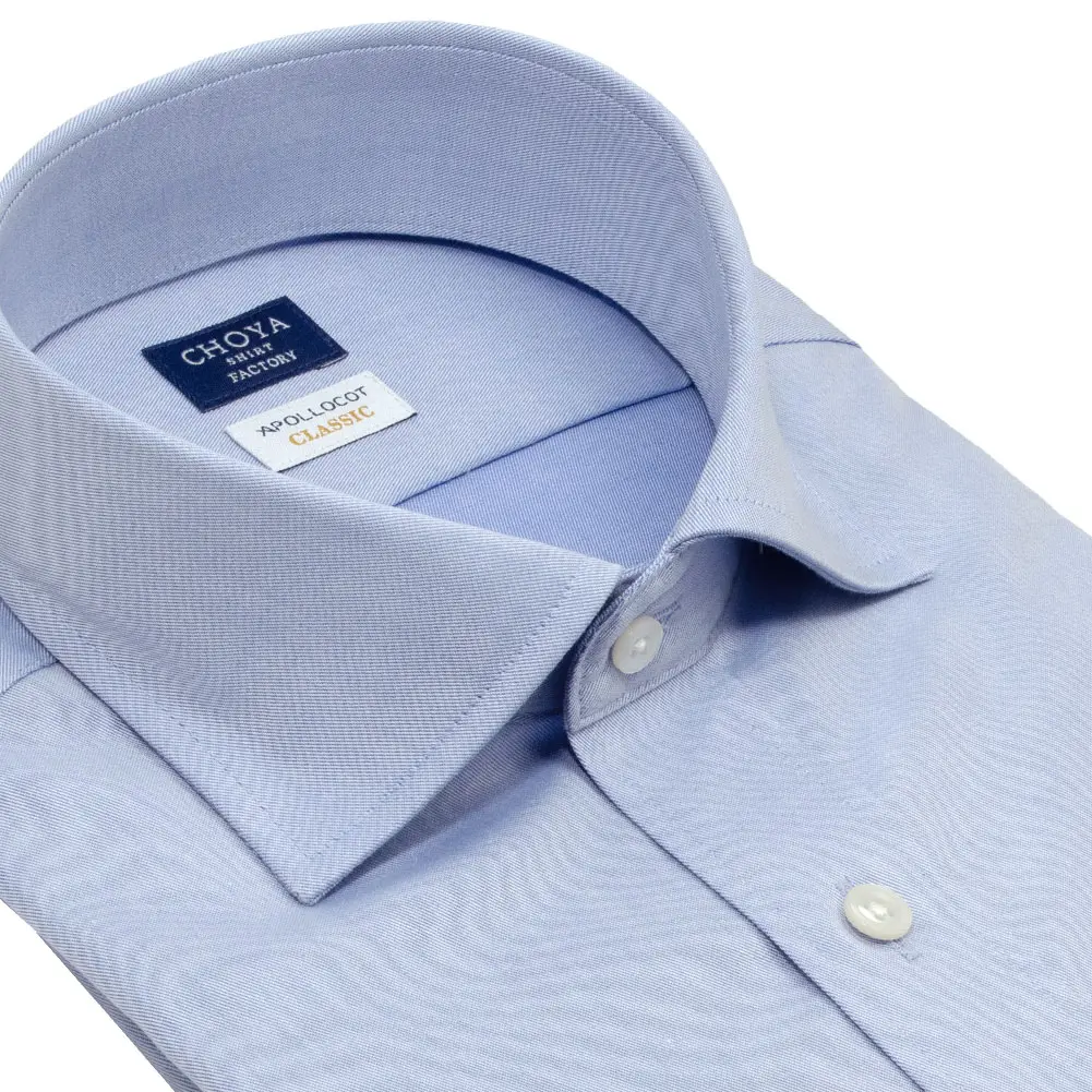 ワイシャツ 無地 ブルー ドビー CHOYA SHIRT FACTORY classic｜CHOYA