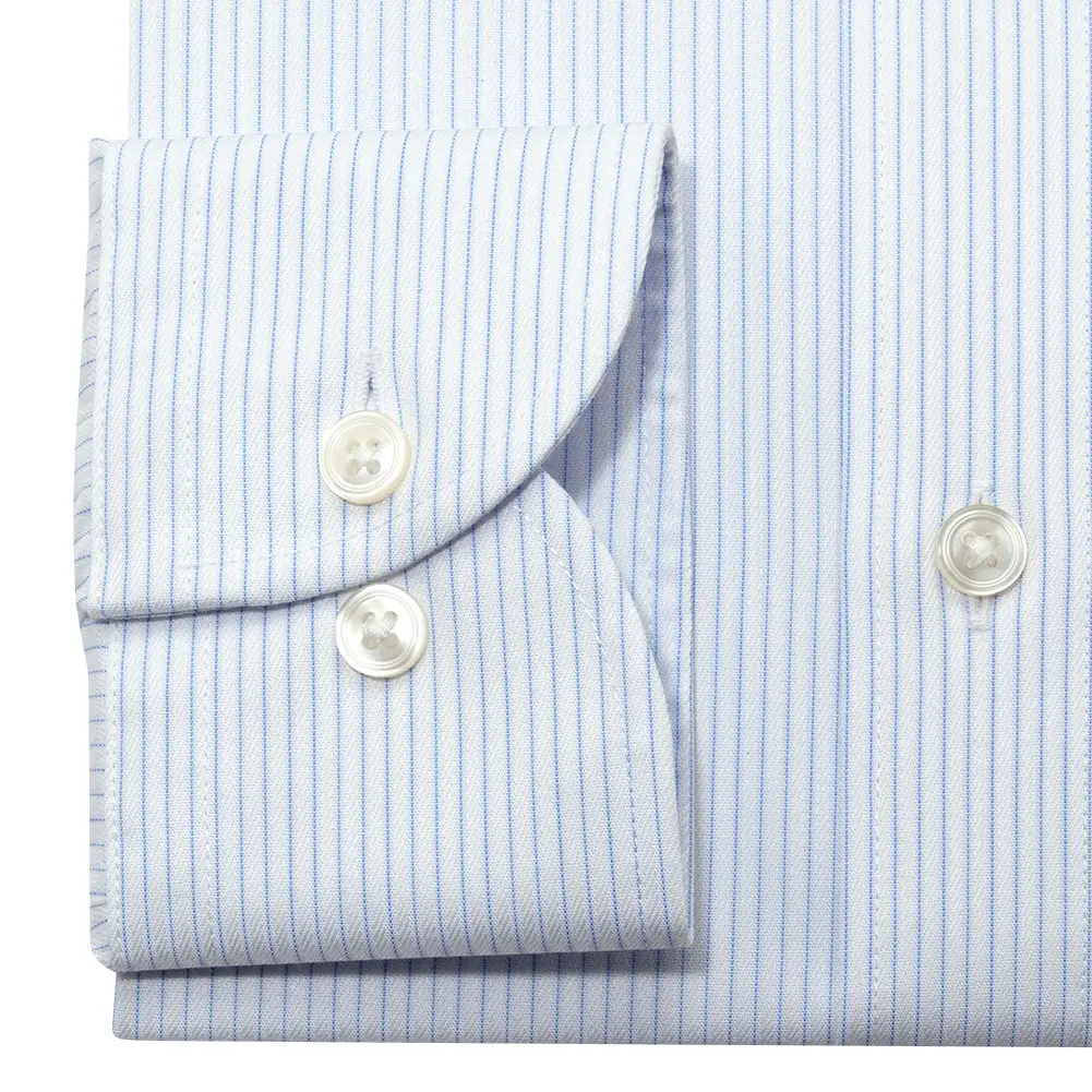 ワイシャツ ストライプ ブルー ドビー CHOYA SHIRT FACTORY