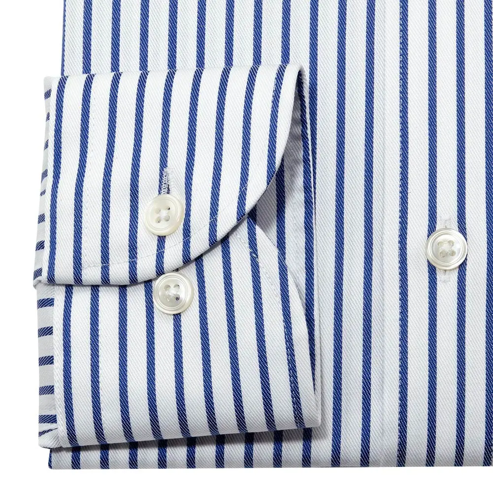 ワイシャツ ストライプ ネイビー ドビー CHOYA SHIRT FACTORY classic