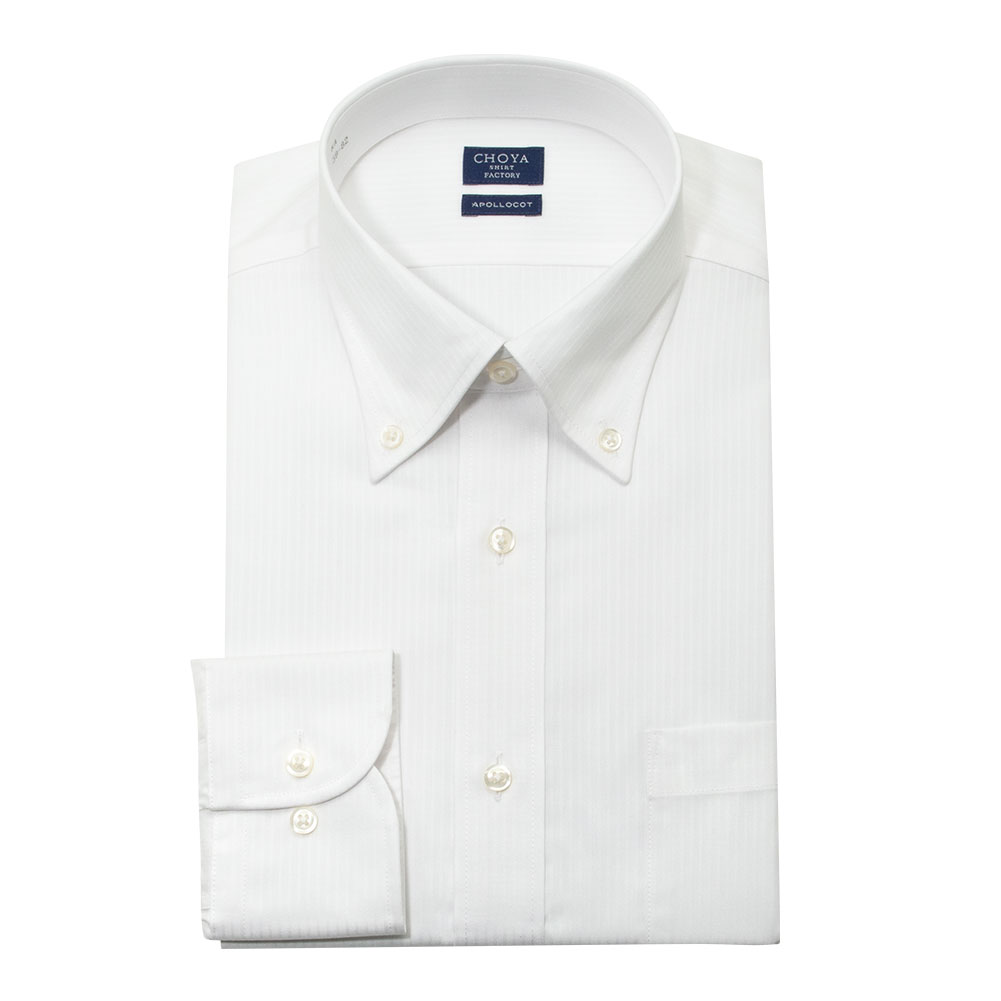 ワイシャツ ストライプ ホワイト ドビー CHOYA SHIRT FACTORY