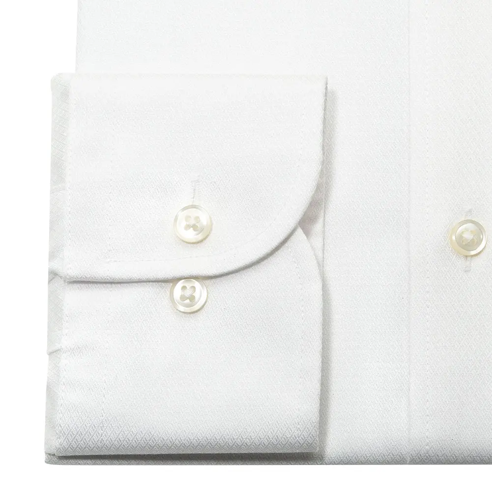 わやオーダー品 ワイシャツ スリムフィット デザイン ホワイト ドビー CHOYA SHIRT