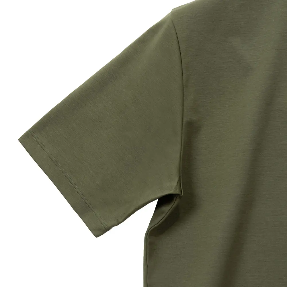 CHOYA SHIRT FACTORY Tシャツ 半袖 綿100% グリーン カーキ 緑 カジュアル オフィスカジュアル ビジカジ ビジネスカジュアル