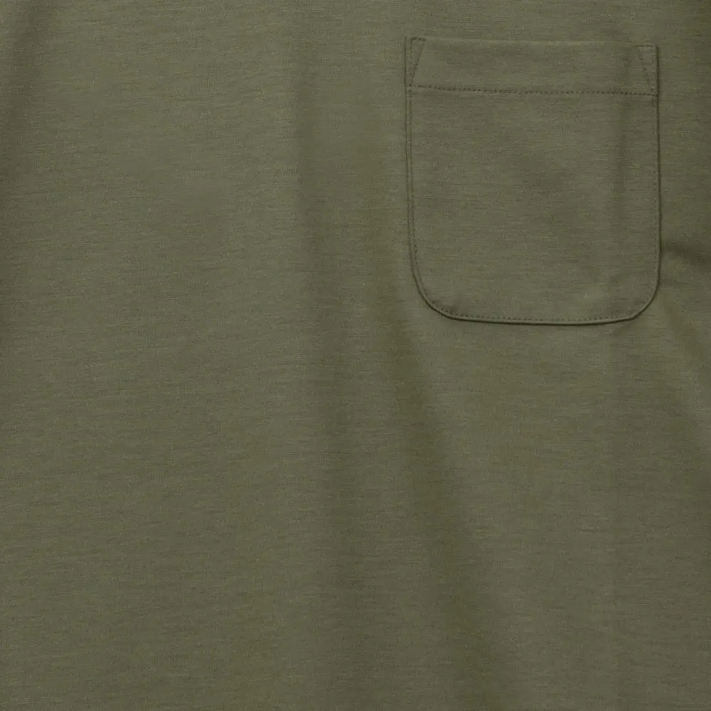 CHOYA SHIRT FACTORY Tシャツ 半袖 綿100% グリーン カーキ 緑 カジュアル オフィスカジュアル ビジカジ ビジネスカジュアル