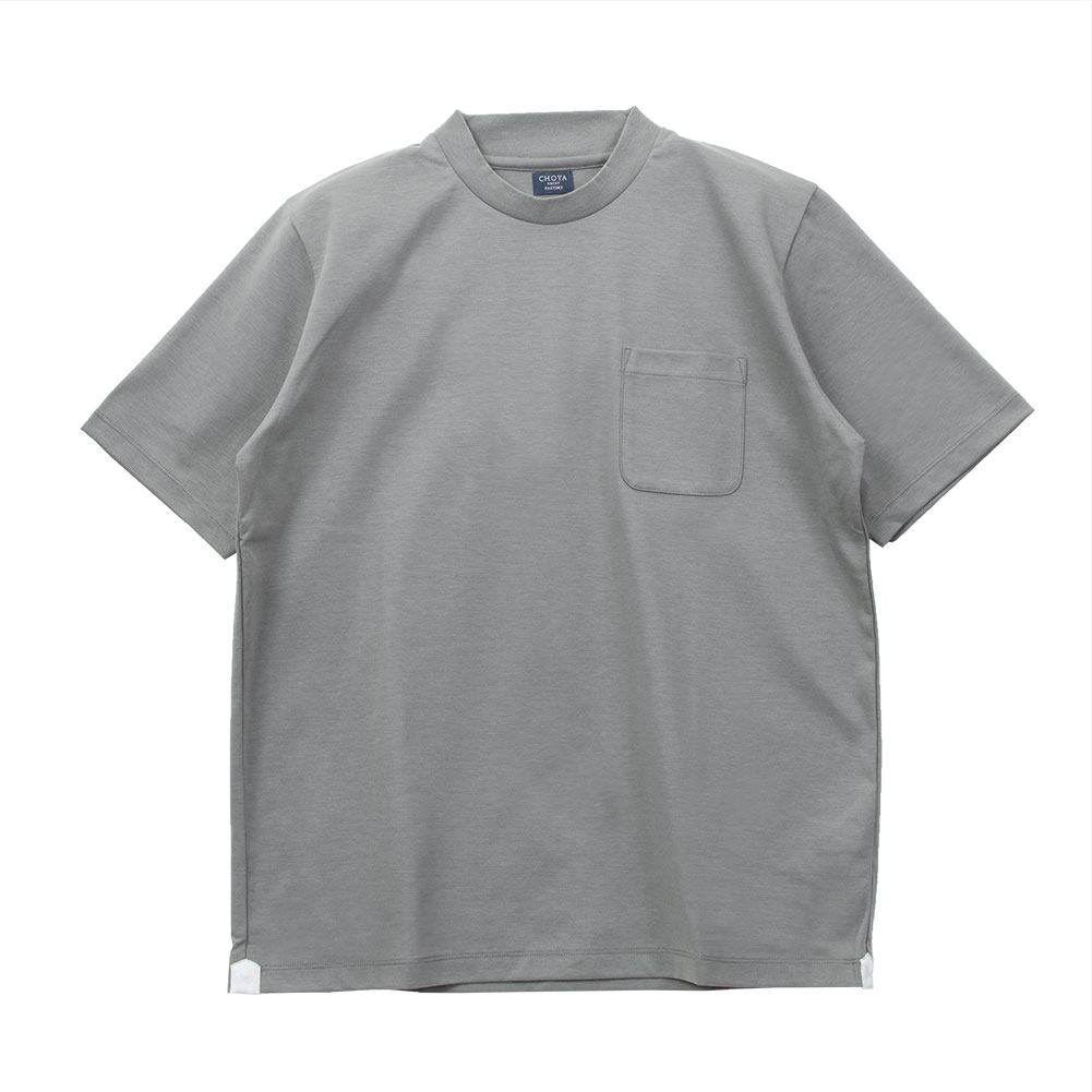 CHOYA SHIRT FACTORY Tシャツ 半袖 綿100% グレー カジュアル オフィスカジュアル ビジカジ ビジネスカジュアル