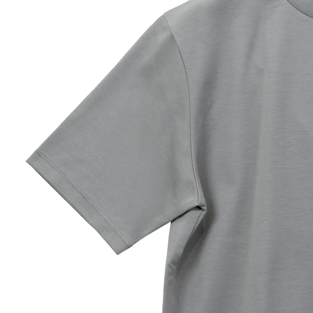 CHOYA SHIRT FACTORY Tシャツ 半袖 綿100% グレー カジュアル オフィスカジュアル ビジカジ ビジネスカジュアル