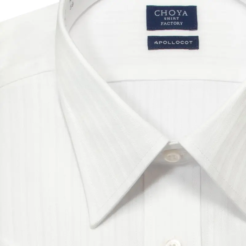 半袖ワイシャツ ストライプ ホワイト ドビー CHOYA SHIRT FACTORY