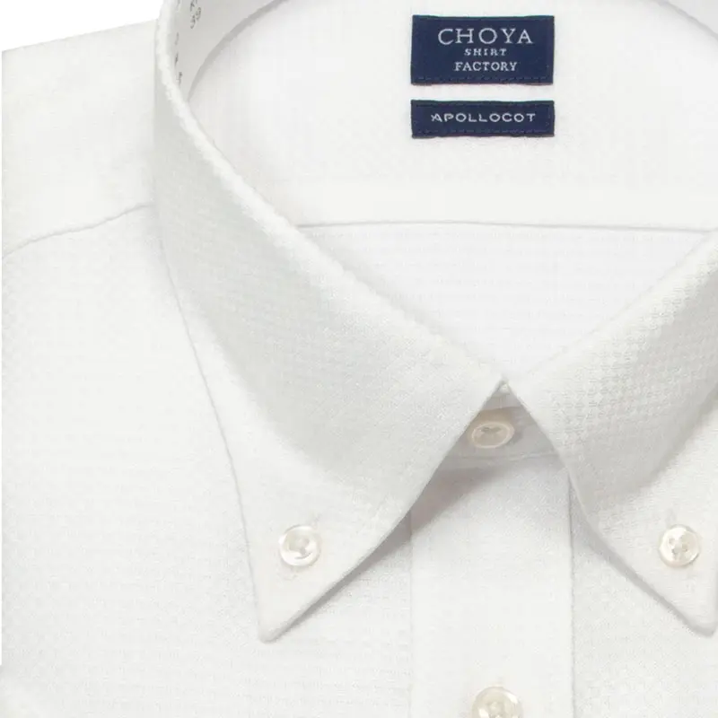 半袖ワイシャツ チェック ホワイト ドビー CHOYA SHIRT FACTORY｜CHOYA