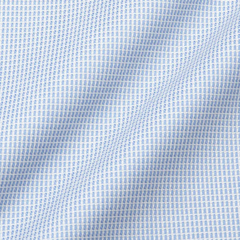 半袖ワイシャツ チェック ブルー ドビー CHOYA SHIRT FACTORY｜CHOYA