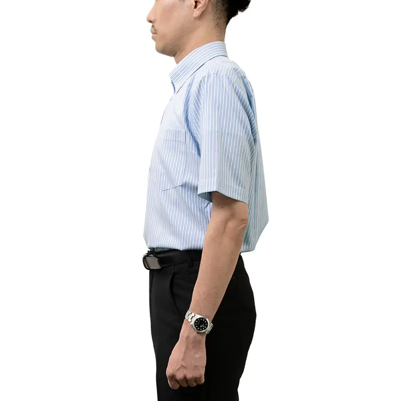 半袖ワイシャツ ストライプ ブルー CHOYA SHIRT FACTORY｜CHOYA SHIRT