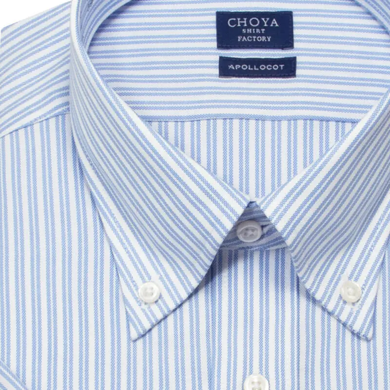 半袖ワイシャツ ストライプ ブルー CHOYA SHIRT FACTORY｜CHOYA SHIRT