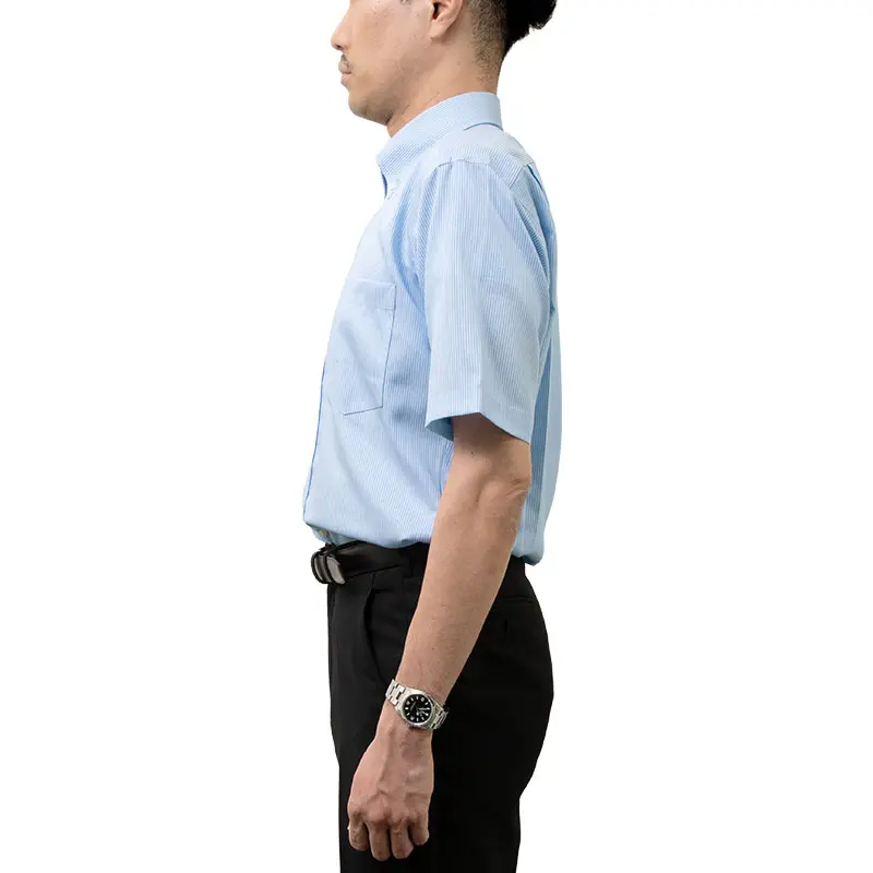 半袖ワイシャツ ストライプ ブルー CHOYA SHIRT FACTORY｜CHOYA SHIRT