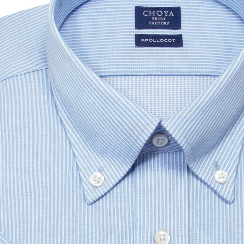 半袖ワイシャツ ストライプ ブルー CHOYA SHIRT FACTORY｜CHOYA SHIRT