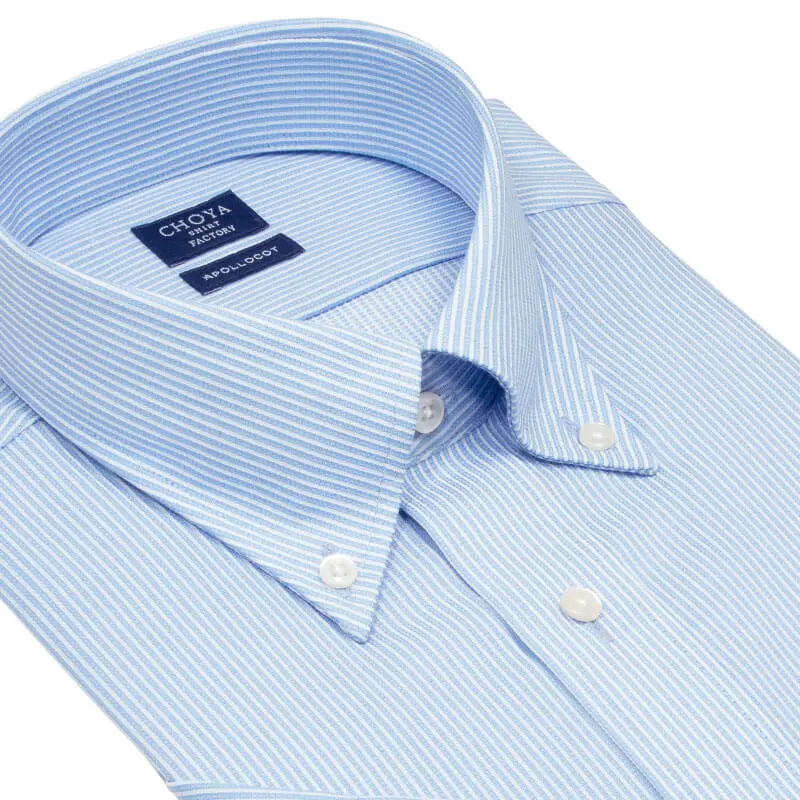 半袖ワイシャツ ストライプ ブルー CHOYA SHIRT FACTORY｜CHOYA SHIRT