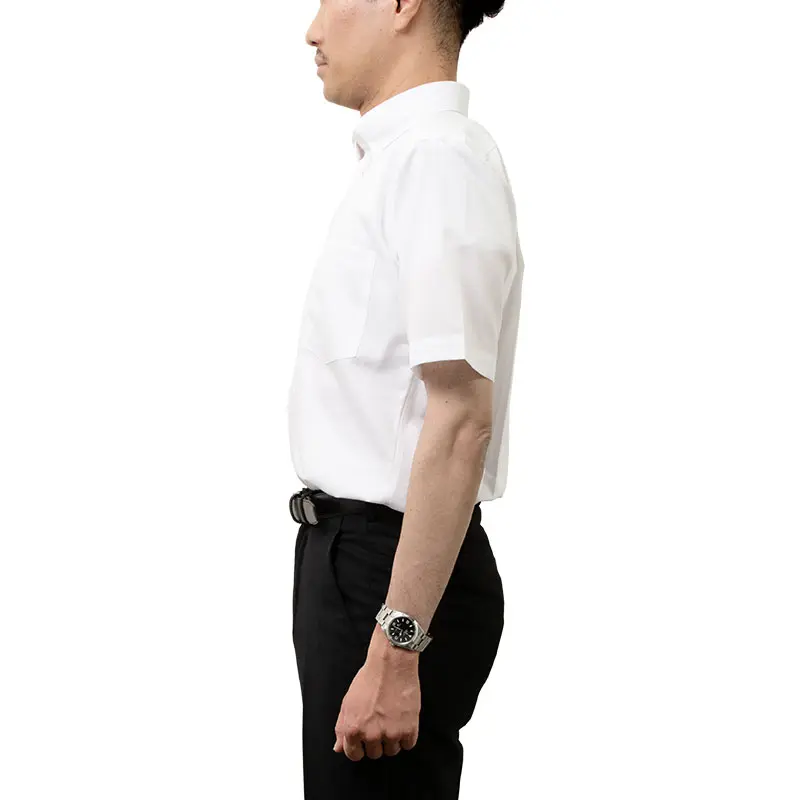 半袖ワイシャツ ストライプ ホワイト ドビー CHOYA SHIRT FACTORY