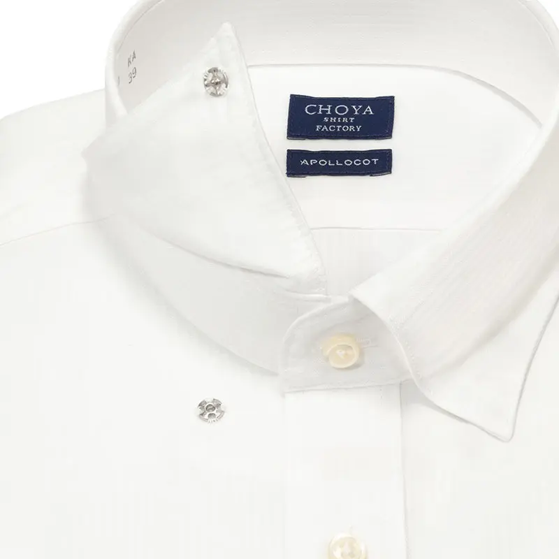 半袖ワイシャツ ストライプ ホワイト ドビー CHOYA SHIRT FACTORY