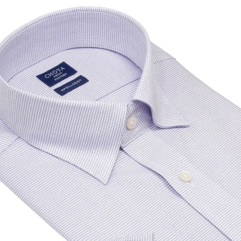 半袖ワイシャツ チェック パープル ドビー CHOYA SHIRT FACTORY｜CHOYA