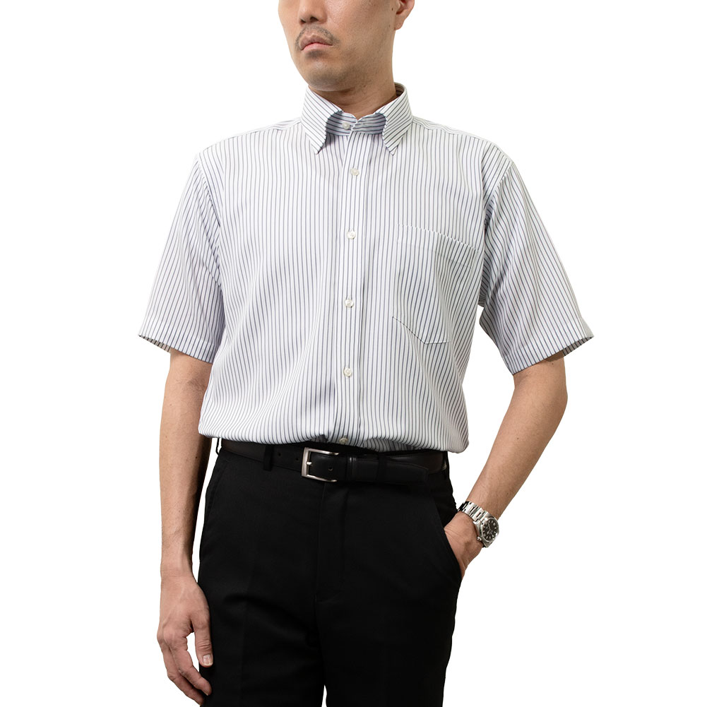 半袖ワイシャツ ストライプ グレー CHOYA SHIRT FACTORY｜CHOYA SHIRT