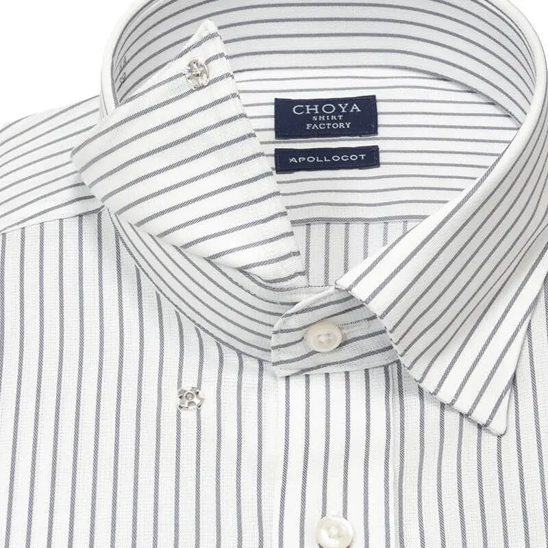 半袖ワイシャツ ストライプ グレー CHOYA SHIRT FACTORY｜CHOYA SHIRT