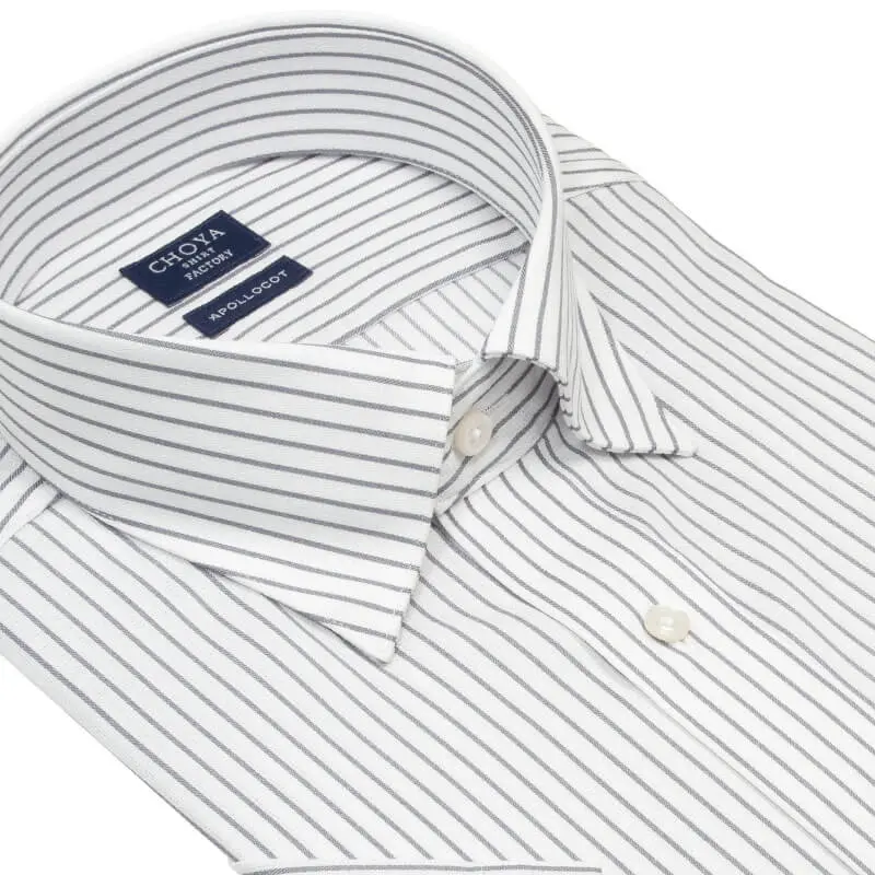 半袖ワイシャツ ストライプ グレー CHOYA SHIRT FACTORY｜CHOYA SHIRT