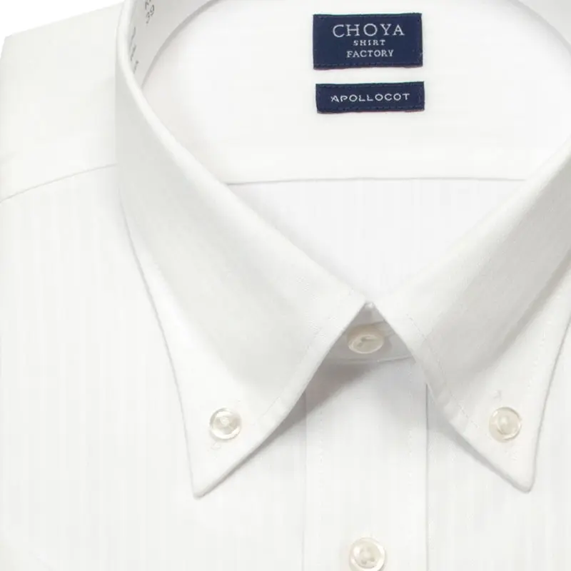 半袖ワイシャツ ストライプ ホワイト ドビー CHOYA SHIRT FACTORY
